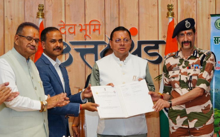 मुख्यमंत्री धामी ने ITBP और उत्तराखंड औद्यानिक परिषद MoU हस्ताक्षर किए